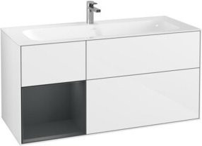 V&B Waschtischunterschrank Finion Wandbeleuchtung in Weiß lackiert, B: 119,6 cm, H: 49,8 cm, T: 59,1 cm - Bild 1