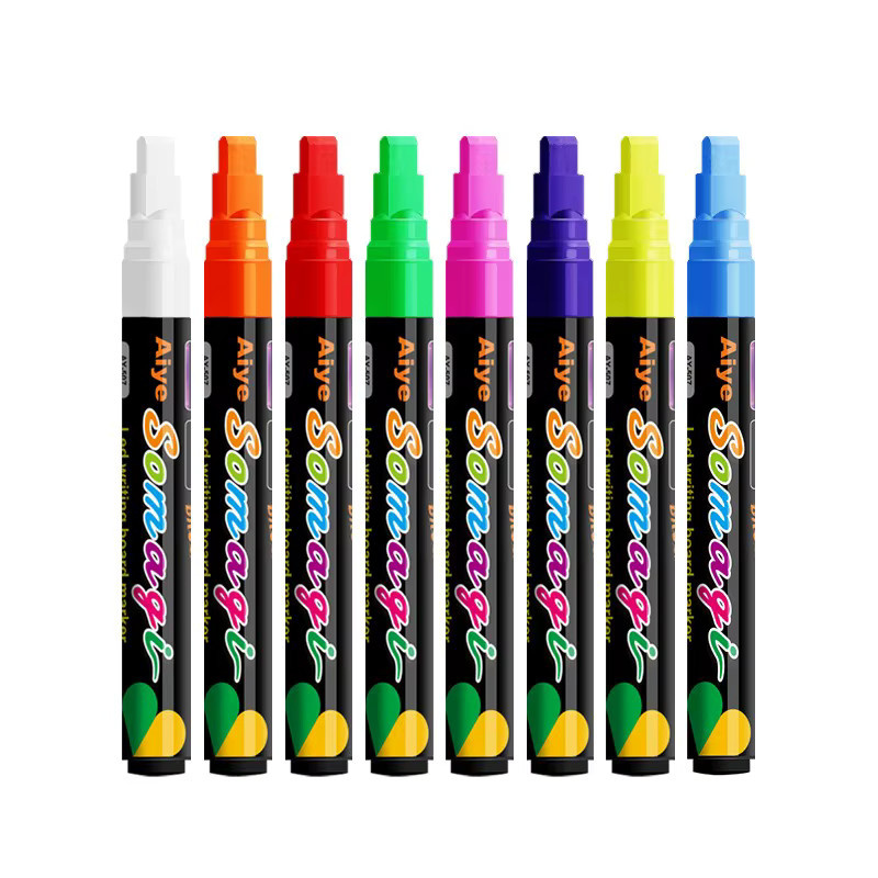 Hopk Flüssigkreide-Marker Set mit 8 Farben, weiß löschbare Stifte für Glas, Fenster, Kreidetafeln und Whiteboards - Bild 4