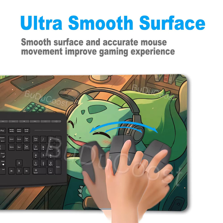 Bandai Pokemon Bulbasaur XXL Mauspad Multicolour Gaming-Schreibtischunterlage - Bild 4