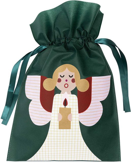 Rico Design Paper Poetry Geschenktüte Engel in Grün, Größe: B 30 cm x H 45 cm - Bild 1