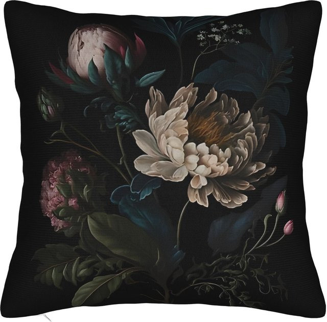 JMG Clothing Kissenbezug Diablo Academy Pfingstrosenpflanze in Schwarz, B/H: 40 x 40 cm - Bild 1
