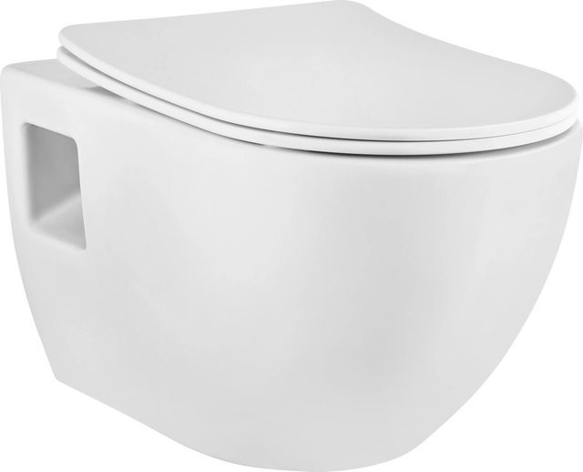 baliv Wand WC-Set Rockport Tiefspüler spülrandlos in Weiß - Bild 1