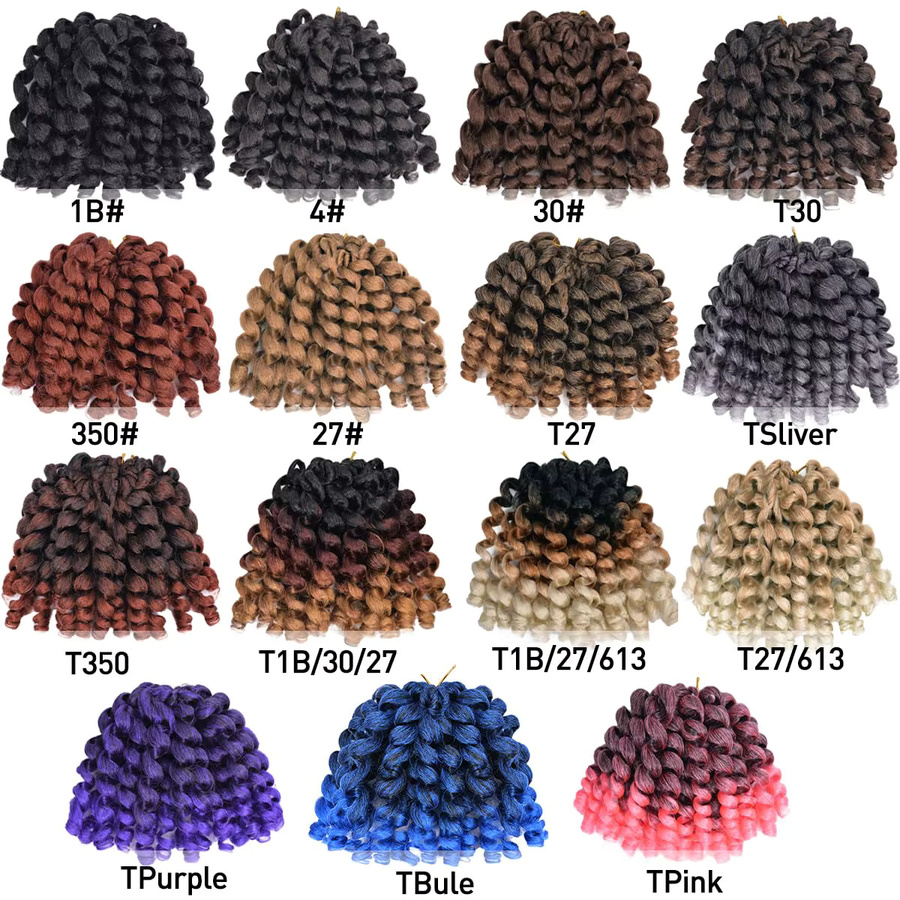 Budabuda Jumpy Wand Curl Jamaican Bounce Afro Crochet Braid Hair, Damen, Lockiges Haar - Bild 2