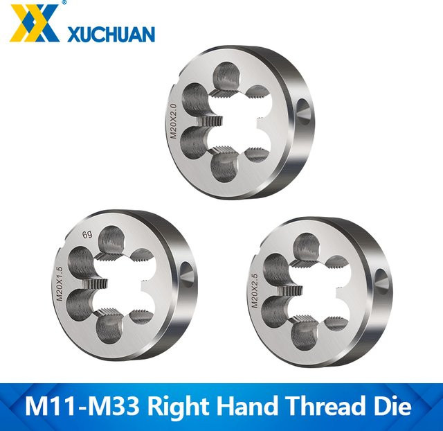 xcan Rechtsgewinde Matrize für metrische Gewinde M11 bis M33 aus Metall - Bild 1