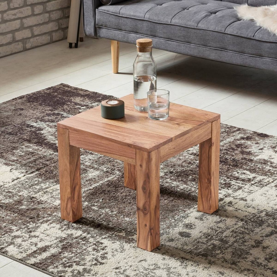 Wohnling Couchtisch aus Holz in Braun mit Holzmaserung, B/T/H: 45 x 45 x 40 cm - Bild 2