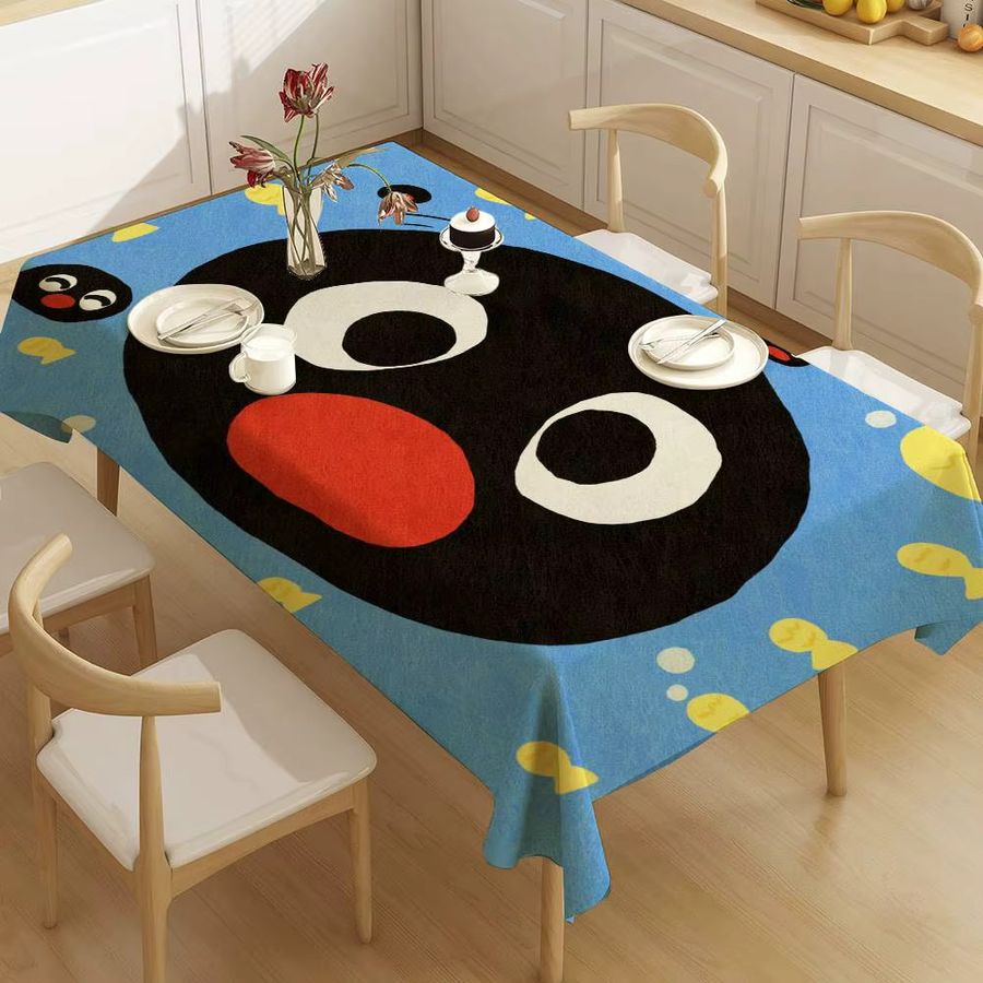 Potdemiel Tischdecke mit niedlichem Pinguin-Cartoon-Design für Geburtstag, Hochzeit oder Weihnachten, rechteckig - Bild 2