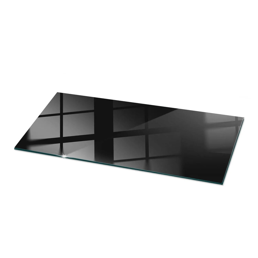 Tulup Tischplatte aus Glas in Schwarz, rechteckig und glatt, B/T: 125 x 50 cm - Bild 2