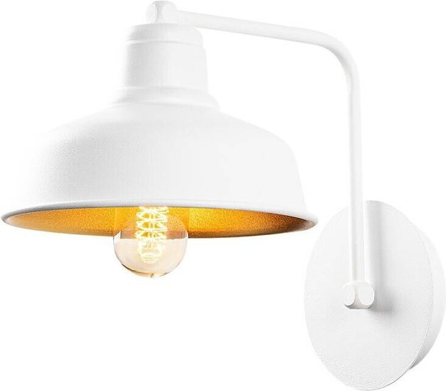 Opviq Wandleuchte Berceste in Weiß aus Metall im skandinavischen Design, Fassung E27, B/H/T: 27 x 24 x 27 cm - Bild 1
