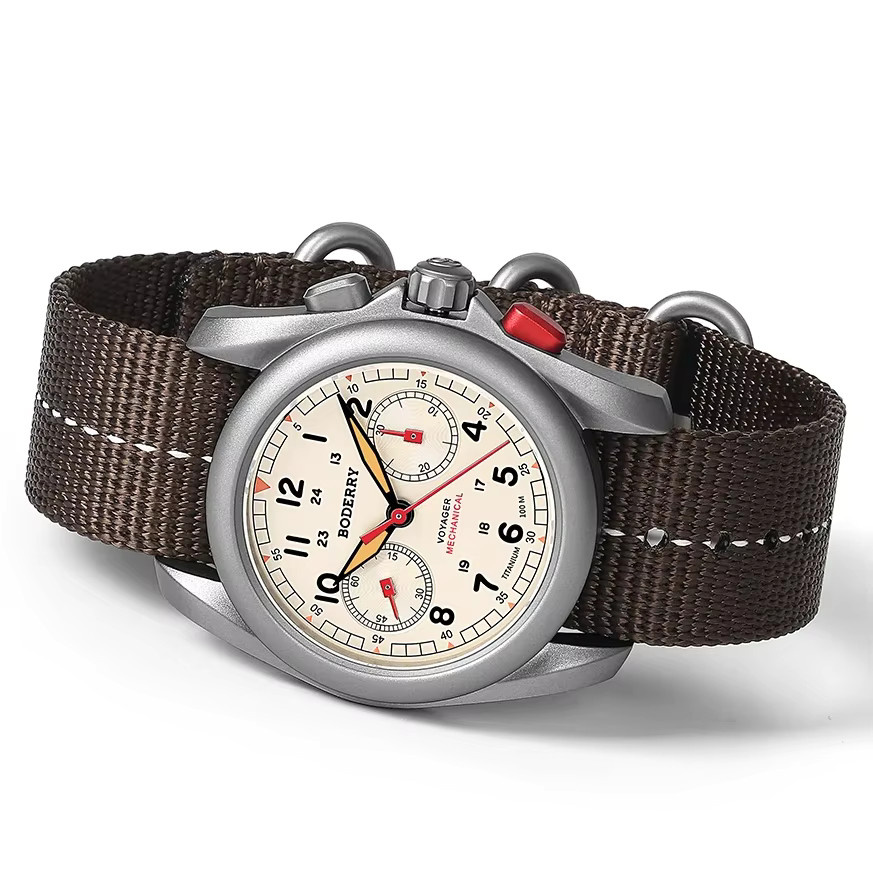 BODERRY Chronograph, Automatik, Titangehäuse, 40 mm, Herren - Bild 2