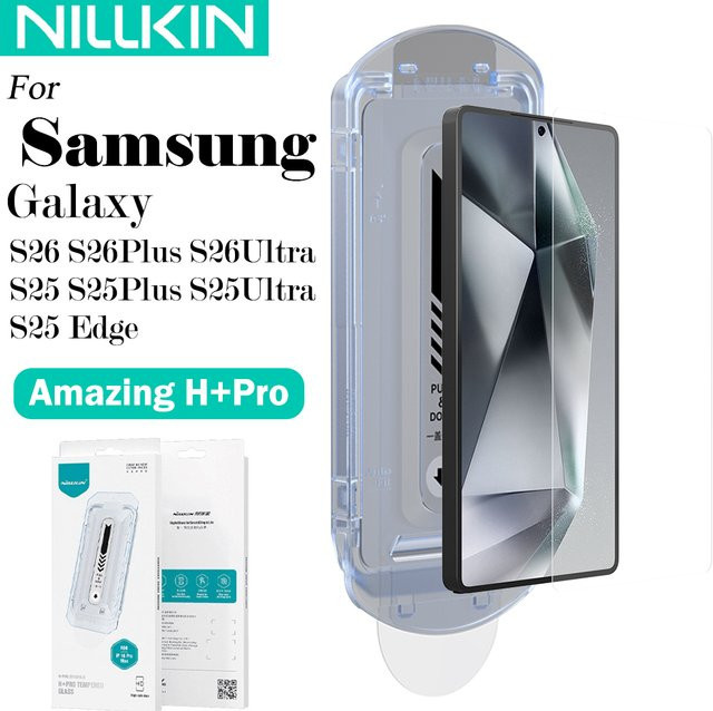 Nillkin H+PRO Anti-Explosions-Displayschutz aus gehärtetem Glas für Samsung Galaxy S26 Ultra, S25 Ultra, S26+, S25 Plus und S25 Edge in Transparent - Bild 1