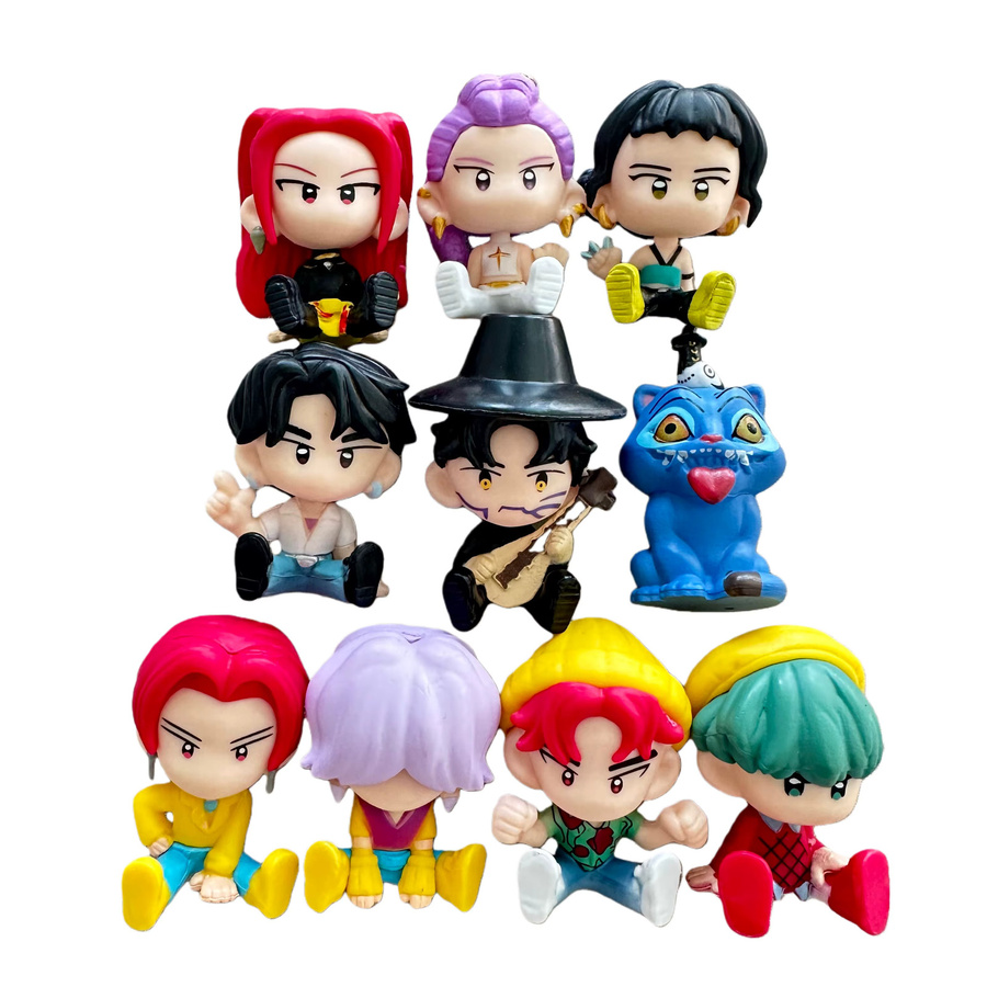 Q-Version K-Pop Actionfiguren, 10-teiliges Set, PVC, bunt - Bild 4
