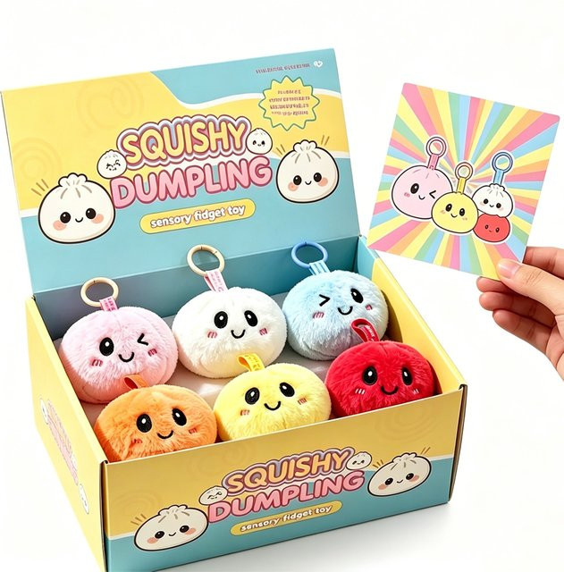 Bandai Dumpling Plüsch-Schlüsselanhänger, Plüsch / Textil, Bunt / Mehrfarbig - Bild 1