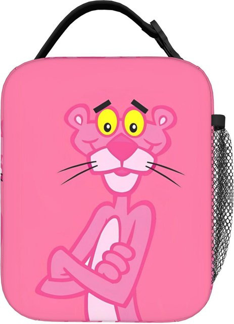 Bandai Pink Panther Walking Isolierte Lunchtasche in Pink, Thermische Tragetasche für Picknick und College - Bild 1