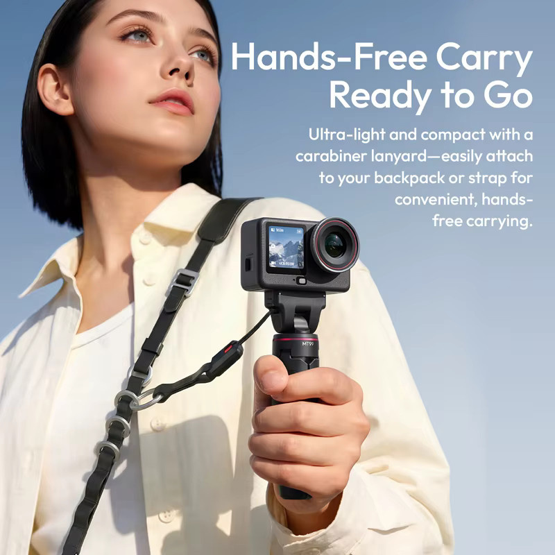 Ulanzi MT99 Mini-Stativ und Selfie-Stick mit magnetischem Schnappverschluss für DJI Osmo Action 6, Schwarz, 90g - Bild 3