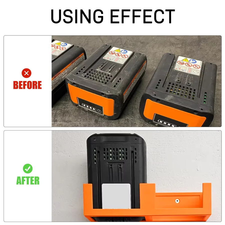 Stihl Wandhalterung für 2 Batterien AP, AP100, AP200, AP300s, AP500, AP500s – 2er Set Batterie-Basis-Ständer und Wand-Display-Aufhänger - Bild 3