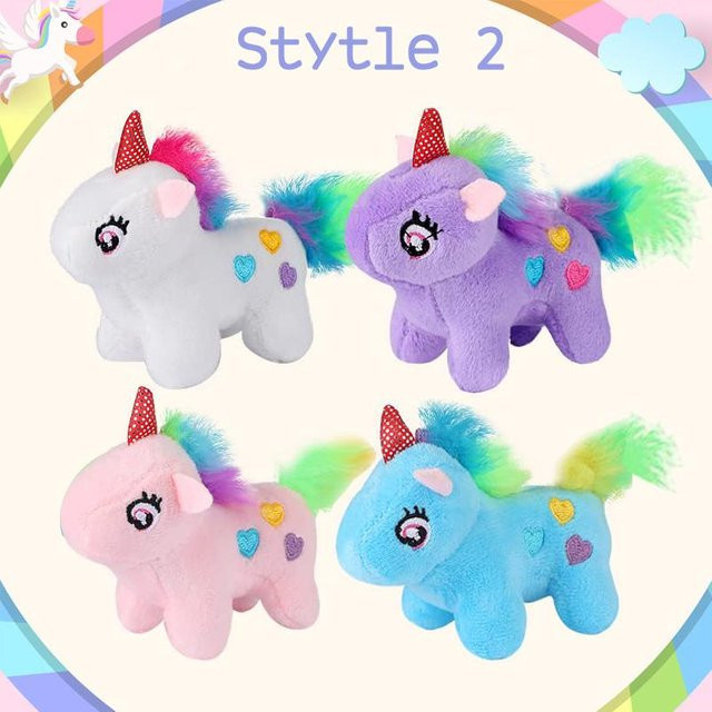 Linyi toy Mini Plüsch Einhorn, Plüsch Schlüsselanhänger, 12-teiliges Set, ab 3 Jahren - Bild 1