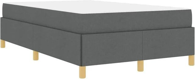 vidaXL Bettrahmen mit Matratze in Grau, gepolstert aus Stoff und MDF, B/T/H: 120 x 200 x 203 cm - Bild 1