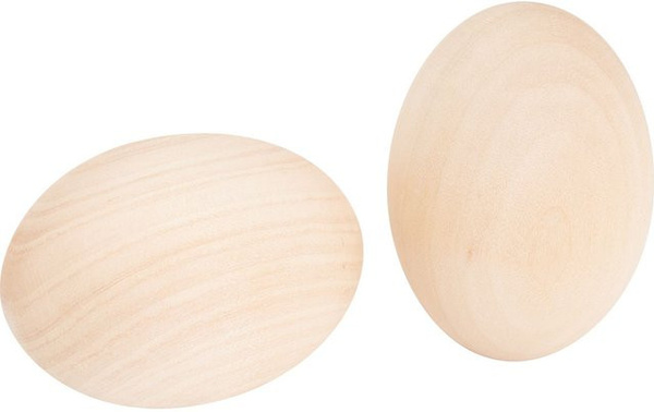 VBS Holz-Ei in Beige für Ostern und Frühling, B: 4 cm, H: 6 cm, T: 4 cm