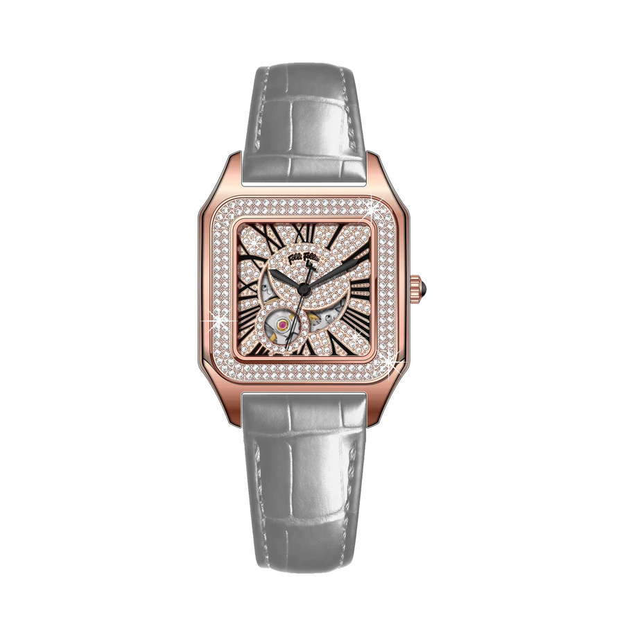 Folli Follie Armbanduhr, Roségold, Diamant, Leder, Damen - Bild 2