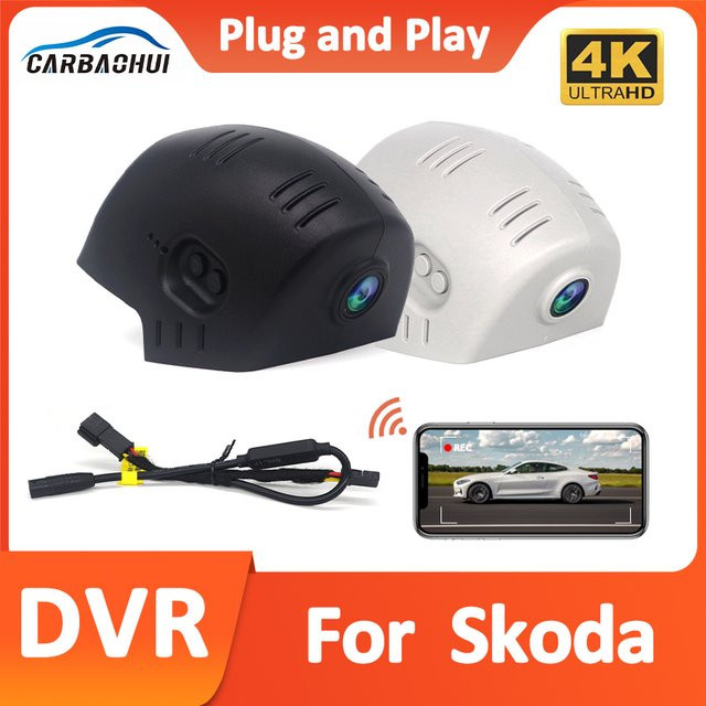 CARBAOHUI 4K UHD Dash Cam mit Wifi für Skoda Octavia 4 Mk4 NX, Front Kamera in Schwarz - Bild 1