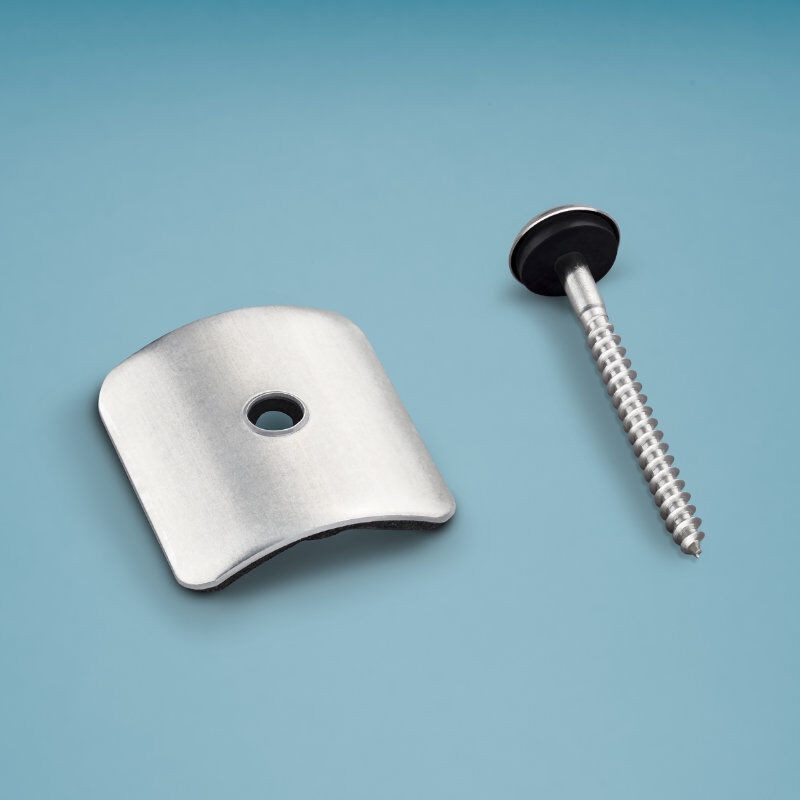 Scobalit Kalottenset Sinus aus Edelstahl in Silber inklusive Schraube und Dichtscheibe für Holzunterkonstruktionen - Bild 1