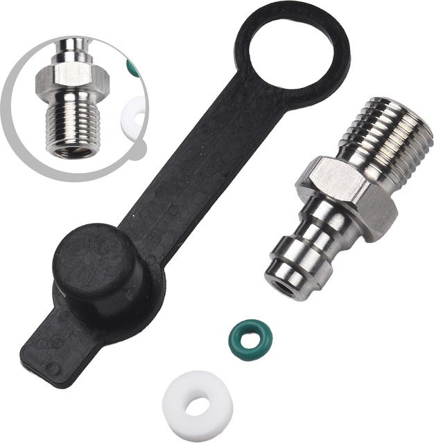 DAZZLEEX Schnellkupplung Fülldüse aus Edelstahl in Silber für Luftschlauch-Fittings - Bild 1