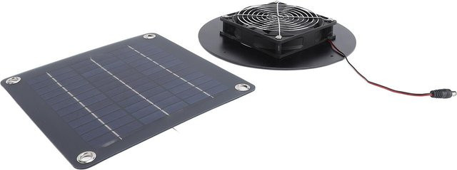 Fishine Solar Abluftventilator 20W hocheffizient mit Einkristall-Technik in Grau und Schwarz für Wohnmobil und Yacht - Bild 1