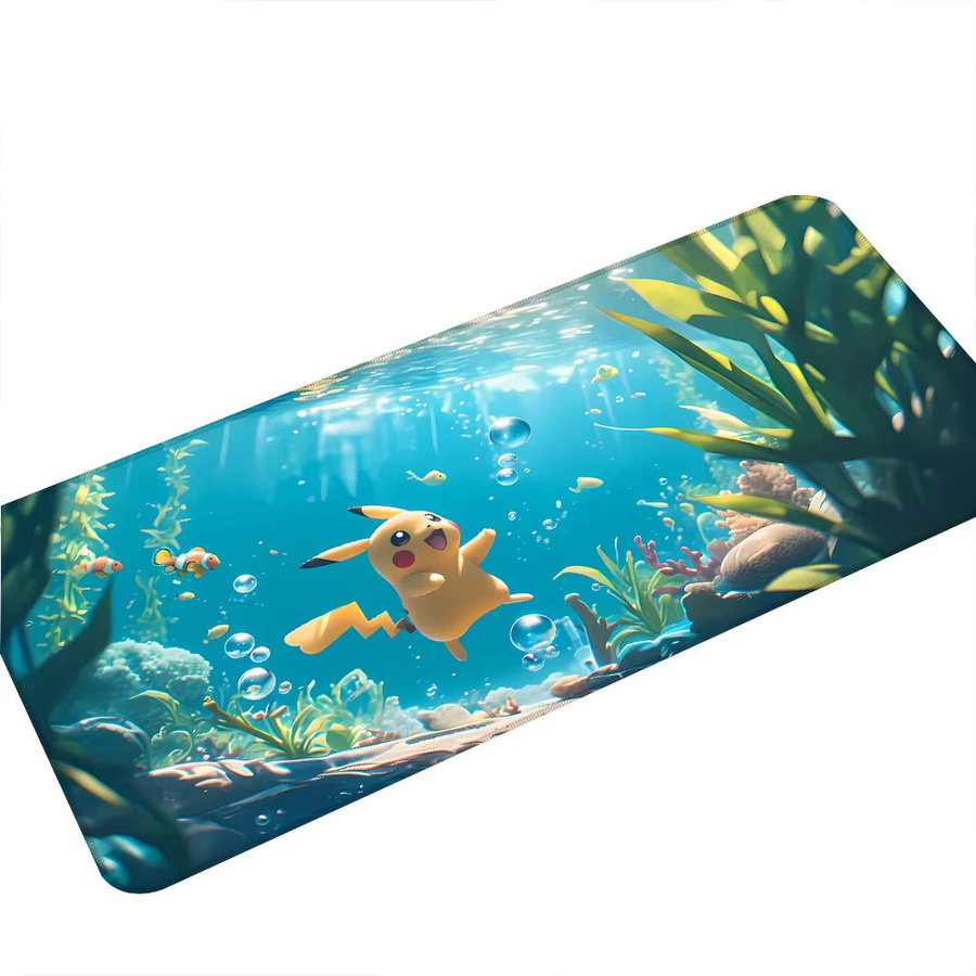 Bandai Kawaii Pikachu Gaming-Mauspad mit Cartoon-Design in Multicolour, B/T: 100 x 50 cm - Bild 2
