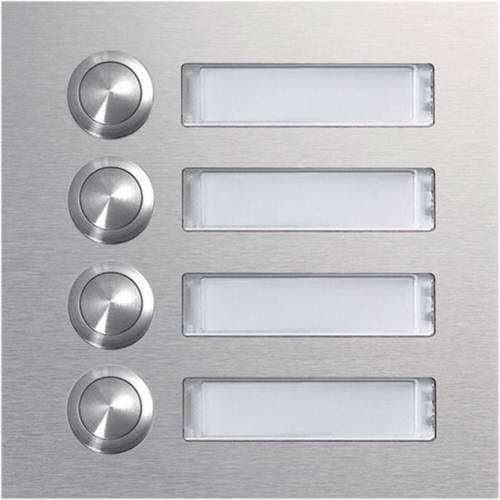 Hager REN004X Rund-Taster-Modul in Silber aus Edelstahl - Bild 1