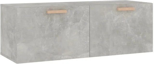 vidaXL Wandschrank aus Holzwerkstoff in Betongrau, B/T/H: 100 x 36,5 x 35 cm - Bild 1