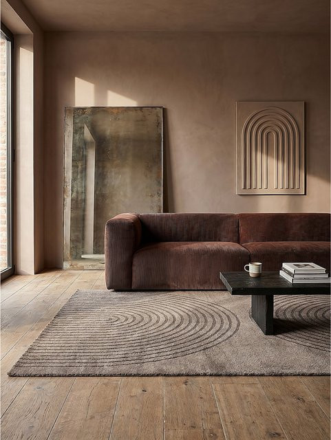 Kadima Design Kurzflor Teppich Braun Modern Abstract B/B/H: 140 x 200 cm - Bild 1
