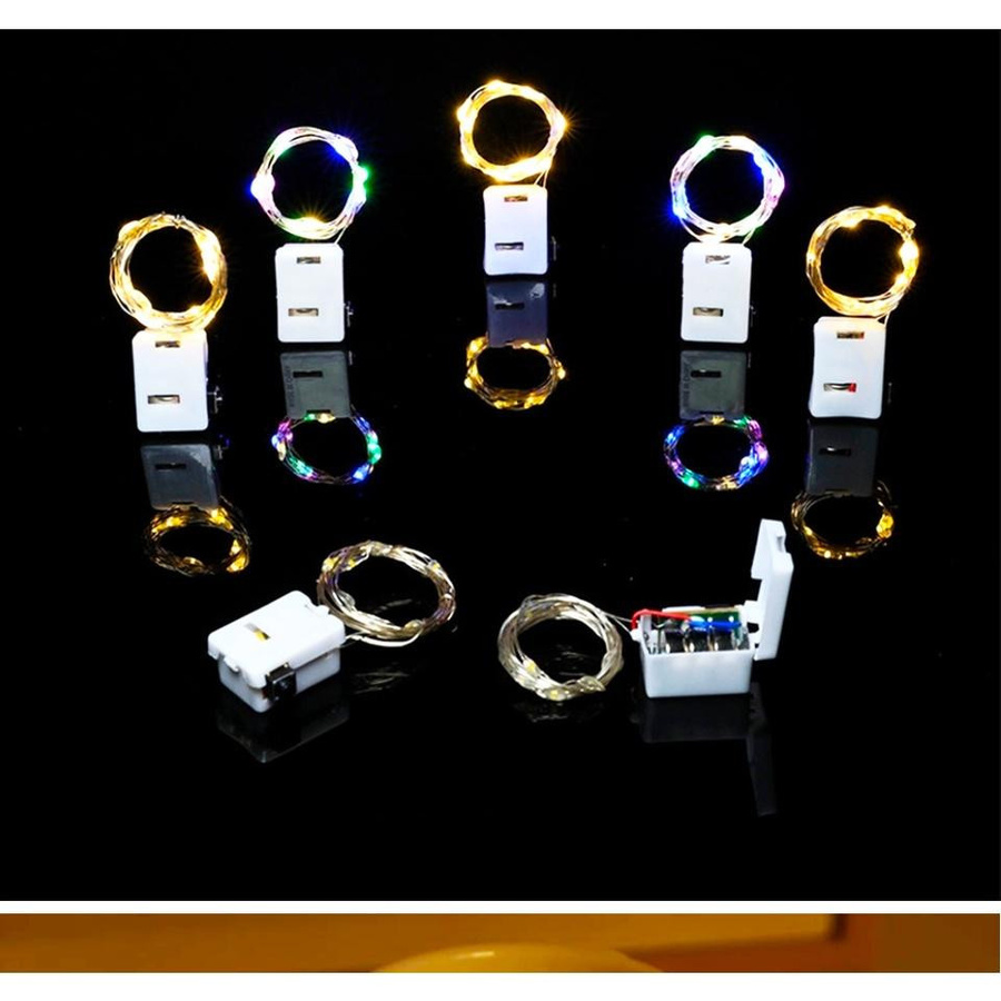 Yongkomo LED Lichterkette String warmweiß für Weihnachtsbaum, Hochzeit und Party, 5m Länge mit 50 LEDs - Bild 2