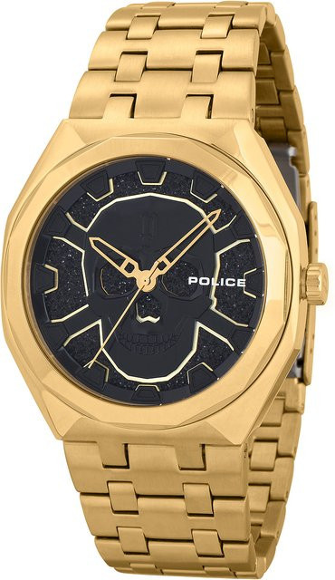Police Herrenuhr, Quarz, Edelstahl, Schwarz, 48 mm, 3 ATM - Bild 1
