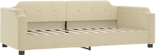 vidaXL Tagesbett in Beige aus Stoff mit Polsterrahmen, B/T: 200 x 100 cm - Bild 1