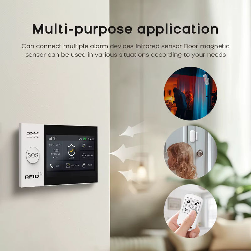 PGST Tuya WiFi GSM Alarmsystem in Weiß mit 1080P IP-Kamera und Bewegungsmelder, kompatibel mit Alexa und Google Home - Bild 2