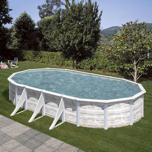 GRE Ovalpool NORDIC Aufstellpool in Weiß, B/T/H: 375 x 730 x 120 cm - Bild 2