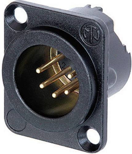 Neutrik NC5MD-LX-B XLR-Flanschstecker mit 5 Kontakten in Schwarz - Bild 1