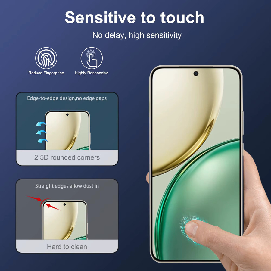 Honor Displayschutzfolie aus gehärtetem Glas für Magic8 Lite 6,79 Zoll, transparent, HD 9H, kratzfest - Bild 4
