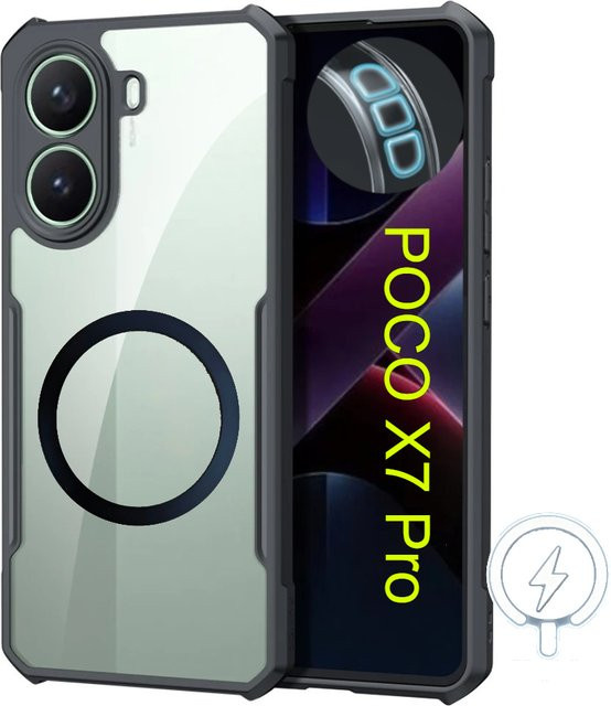 MagSafe Magnetische Schutzhülle für Xiaomi POCO X7 X6 X5 Pro und Xiaomi 17 15 14T Pro in Transparent mit Airbag Anti-Drop Schutz - Bild 1