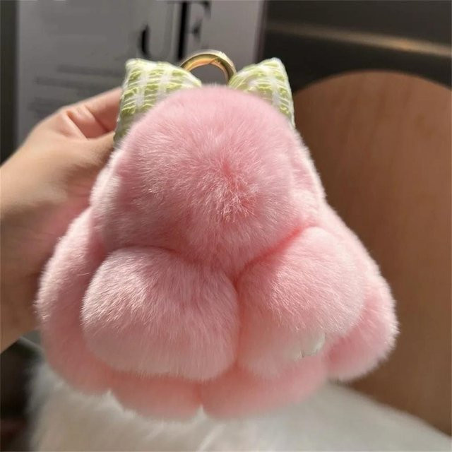 Schlüsselanhänger Rosa Kaninchen, Plüsch, Unisex - Bild 1