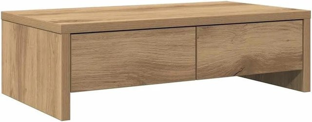 vidaXL Monitorständer mit Schubladen in Artisan-Eiche, Farbe Braun, B/T/H: 50 x 27 x 15 cm - Bild 1