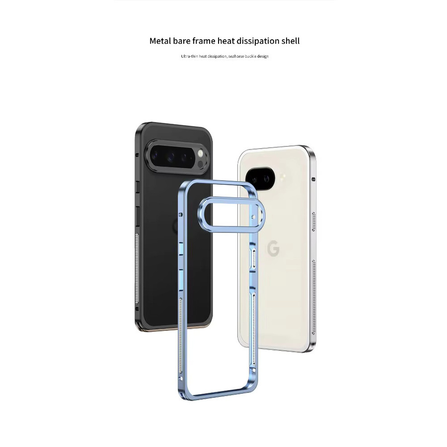Choice Metall-Schutzhülle aus Aluminiumlegierung für Google Pixel 10, 9 und 8 Pro XL, stoßfest und wärmeableitend, in Schwarz oder Grau - Bild 5