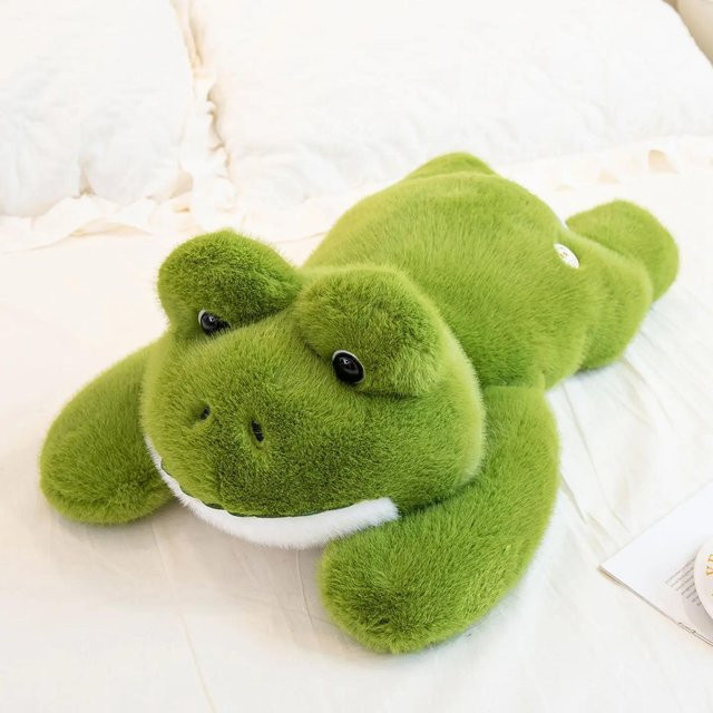 Yiran toy Cartoon Frosch Plüschtier, liegend, 45cm - Bild 1