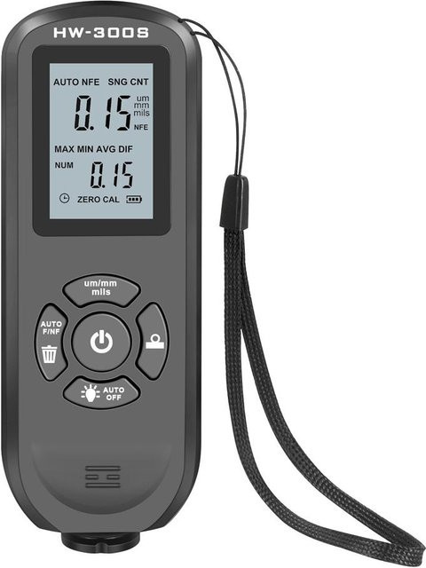 Kkmoon HW-300S Digitales Schichtdickenmessgerät mit LCD-Hintergrundbeleuchtung und Vertical Screen in Schwarz - Bild 1
