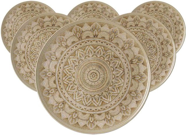 Ritzenhoff & Breker Platzteller Rimini Dinner Plate in Beige und Grey, Durchmesser: 32 cm, 6er Set - Bild 1