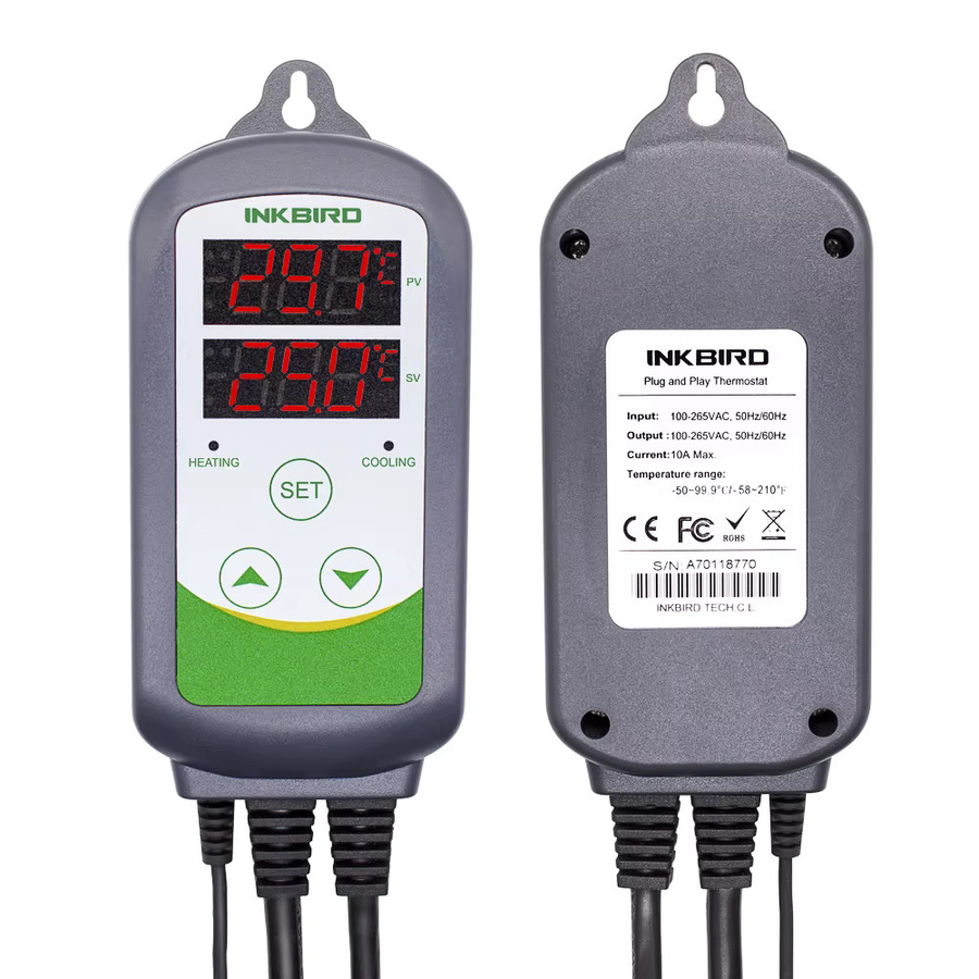 Inkbird Digitaler Temperaturregler ITC-308 & 308WIFI mit Doppelrelais für Heizung und Kühlung, EU-Stecker - Bild 2