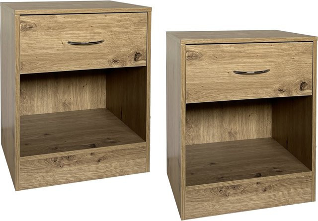 HTI-Living Nachtschrank Thekla 2er Set in Artisaneiche Braun - Bild 1