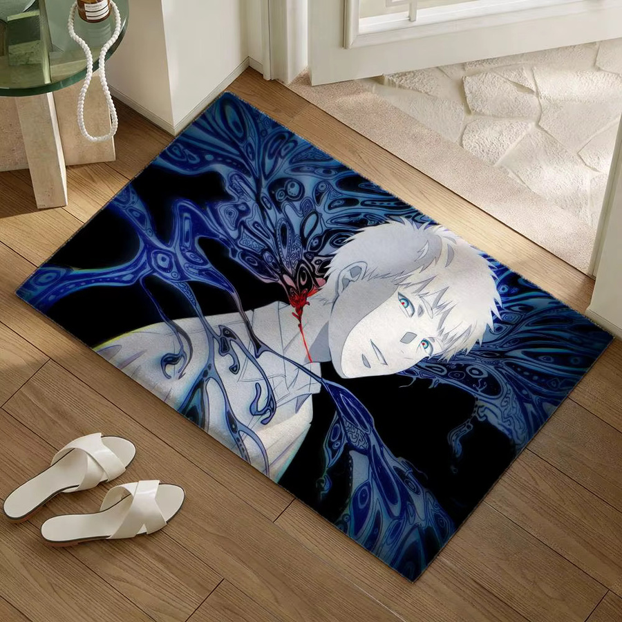 Anime Hikaru ga Shinda Natsu Rutschfeste Bodenmatte aus Flanell in Schwarz und Blau für dein Wohnzimmer - Bild 3