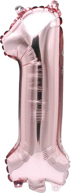Rico Design Folienballon Zahl in Rosa, Höhe: 36 cm - Bild 1
