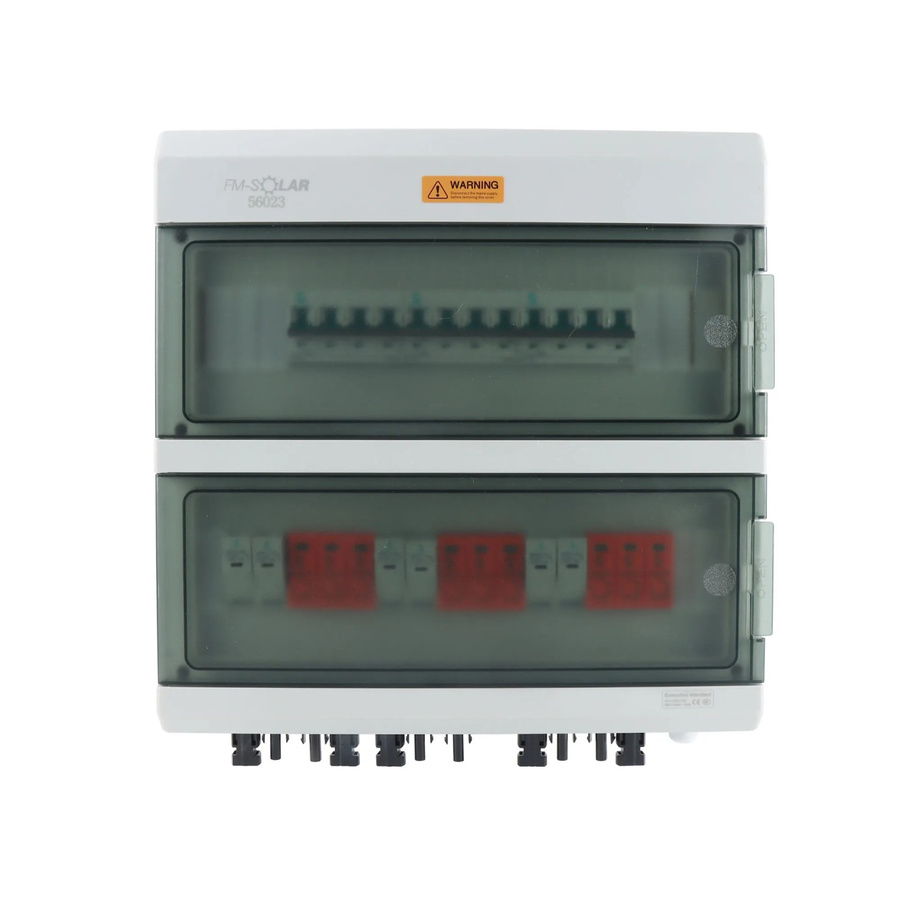 Sola DC-Anschlussbox mit Leitungstrennschalter MCB T2 Überspannungsschutz 3/3 1000V Generatoranschlusskasten in Weiß B/T/H: 42,0 x 38,0 x 32,0 cm - Bild 2